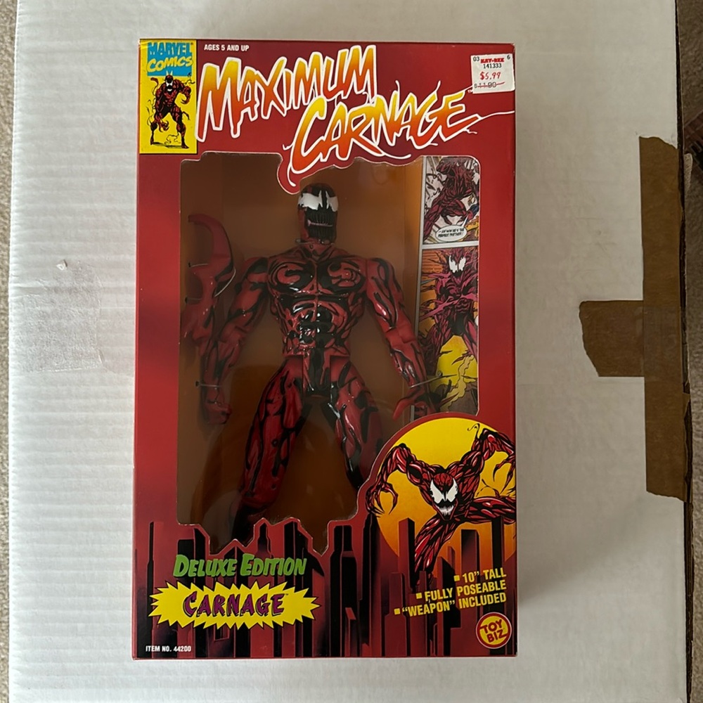 Marvel Comics Maximun Carnage 10” Action Figure Unopened Box 1994